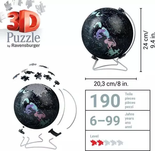 115440 - RAVENSBURGER 3D - STARGLOBE - GLOW IN THE DARK