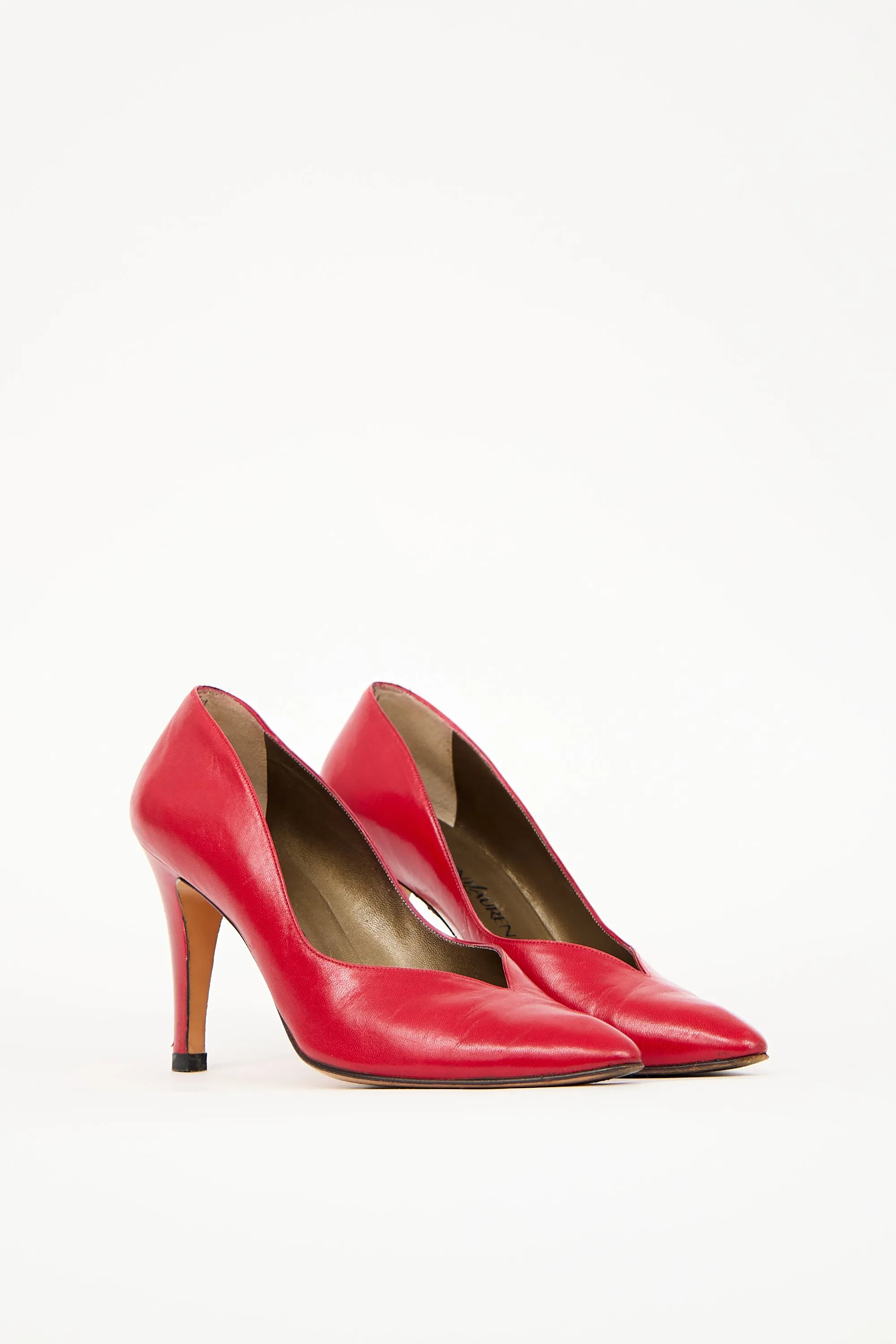 1980s Red Leather Pump