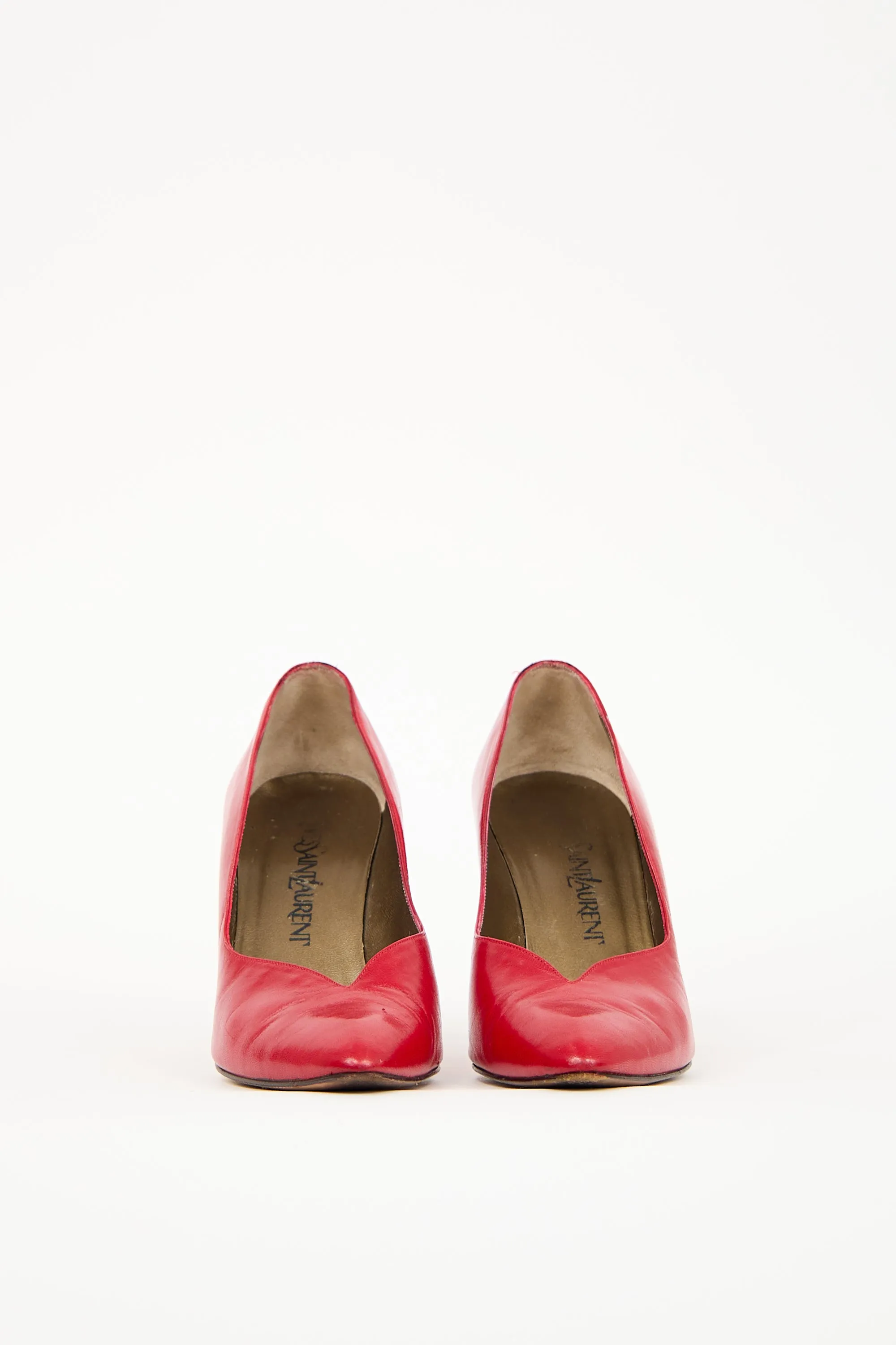 1980s Red Leather Pump