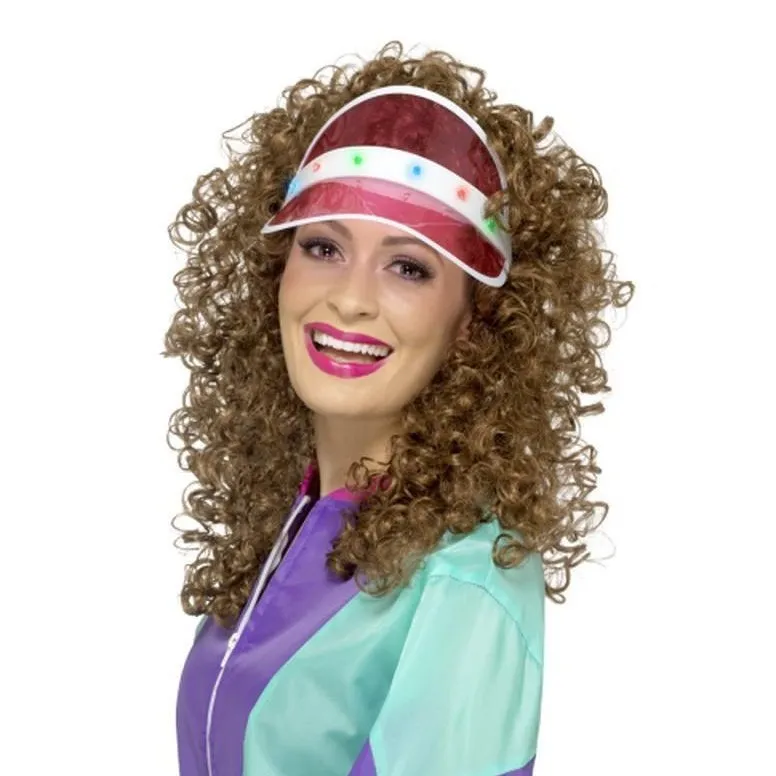 80s Light Up Visor, Pinks