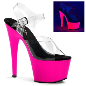Adore 708UV Ankle Strap 7" Heel UV Platform Shoes -Direct