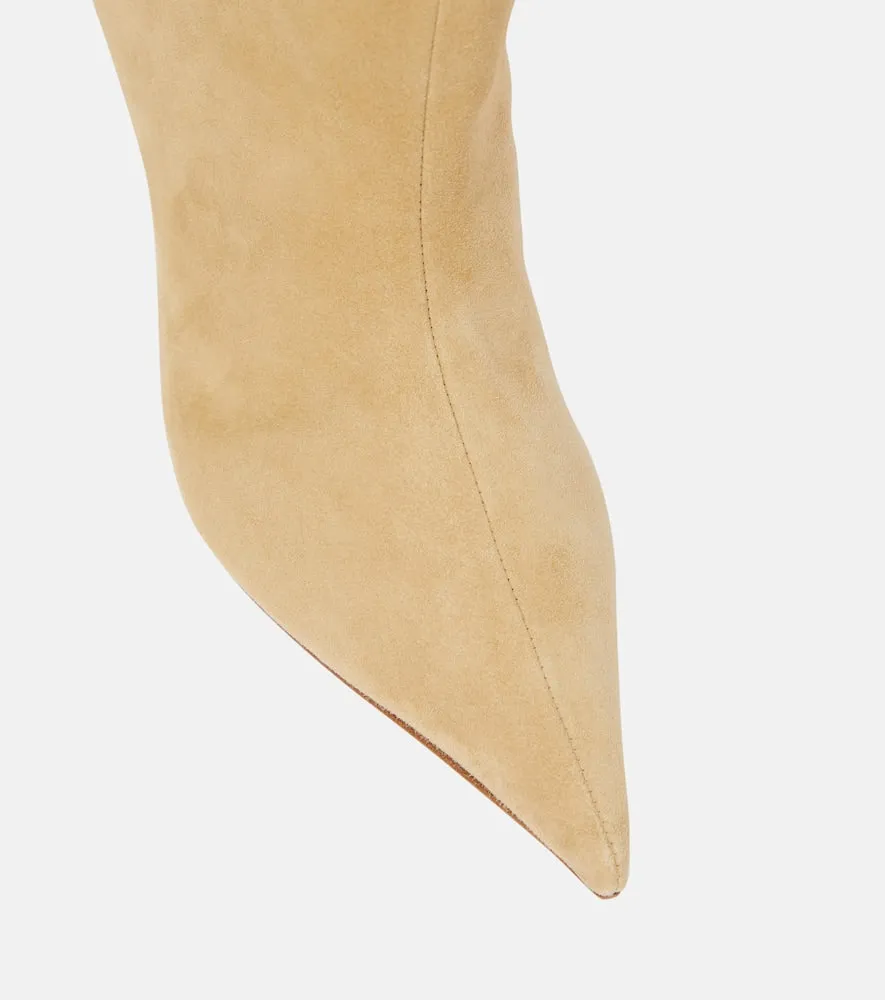 Amina Muaddi Fiona 60 suede knee-high boots