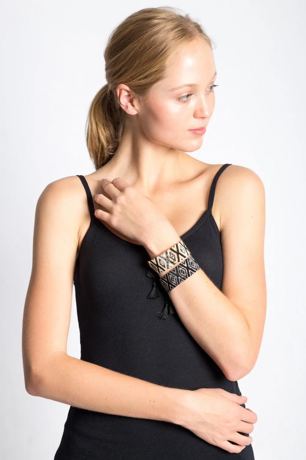 Aztec Wrist Strap (Midnight Silver)