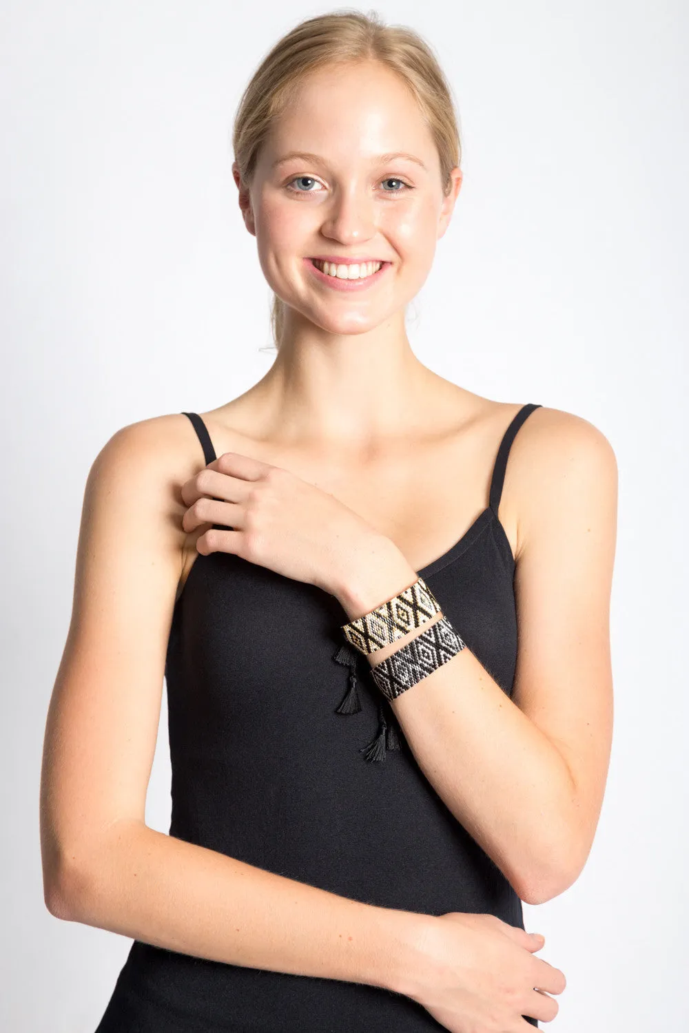 Aztec Wrist Strap (Midnight Silver)