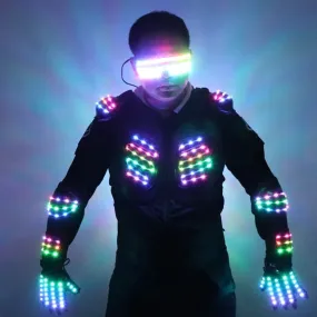 Bar DJ MC Performance Robot Men Suit Led Costumes Ballroom Wears