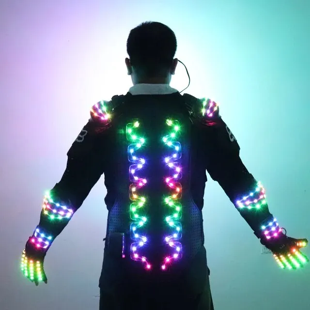 Bar DJ MC Performance Robot Men Suit Led Costumes Ballroom Wears