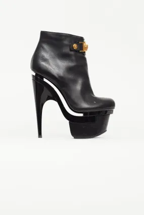 Black & Gold Triple Platform Boot