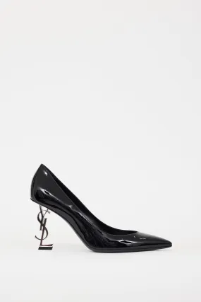 Black & Silver Opyum Logo Heel