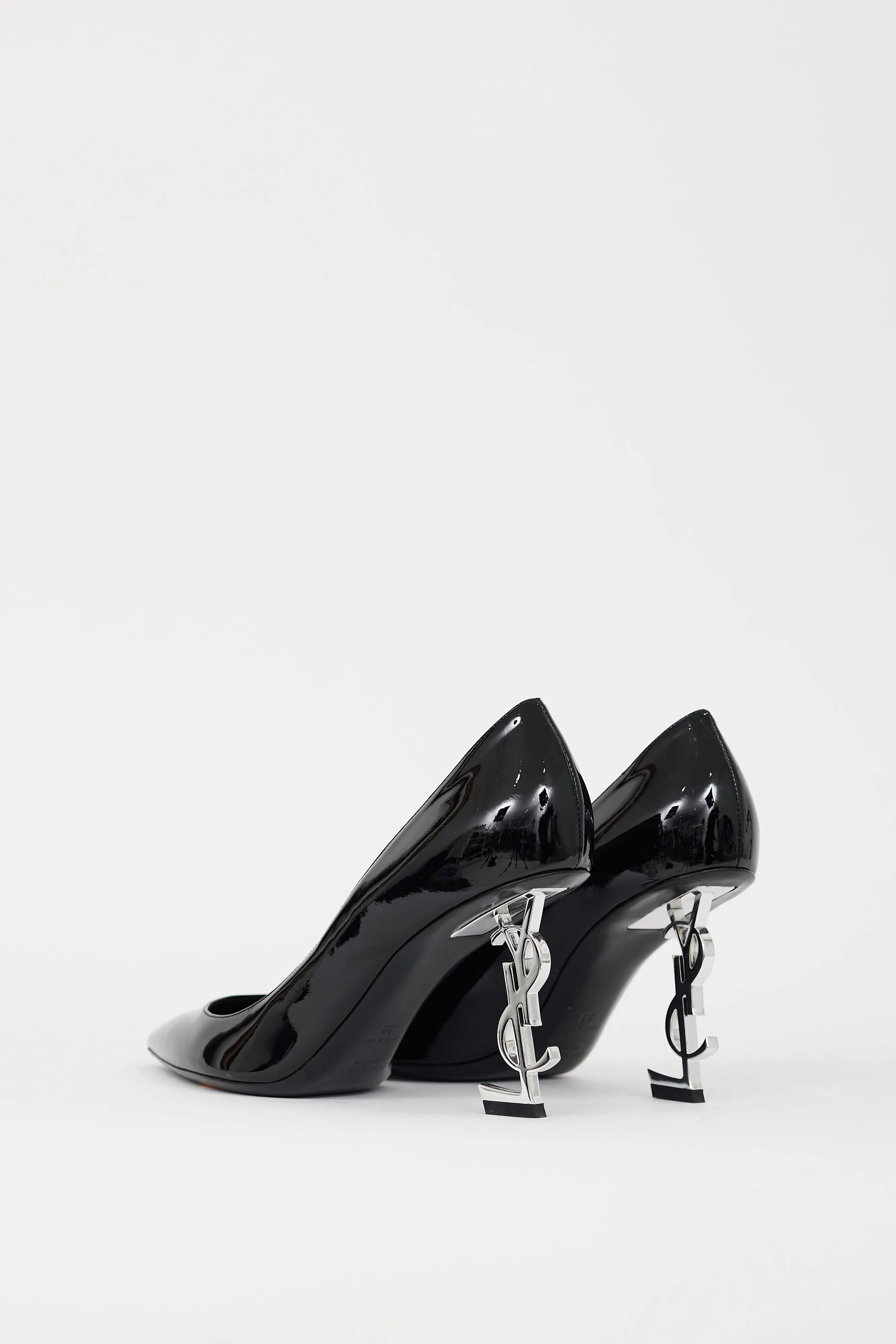 Black & Silver Opyum Logo Heel