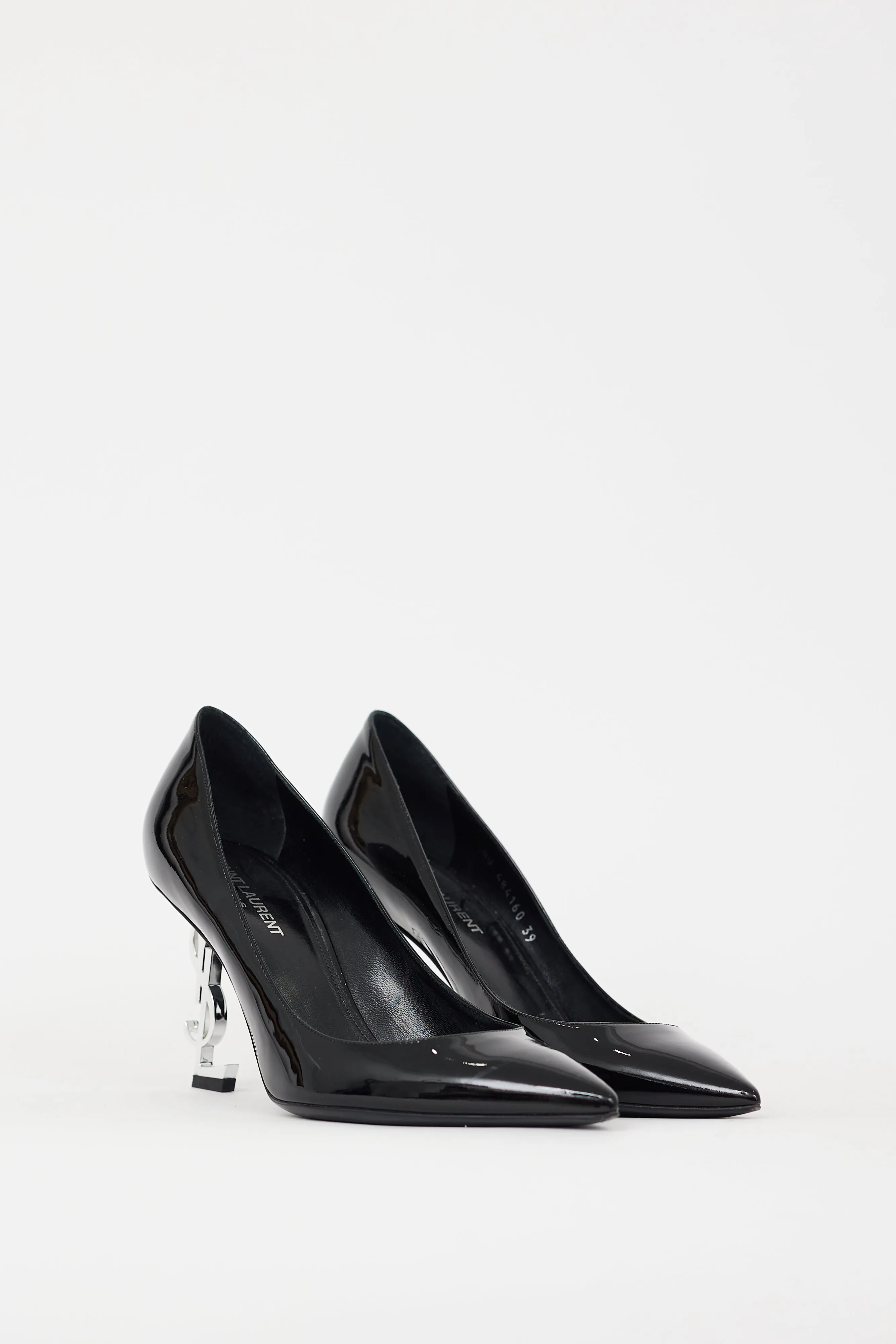 Black & Silver Opyum Logo Heel