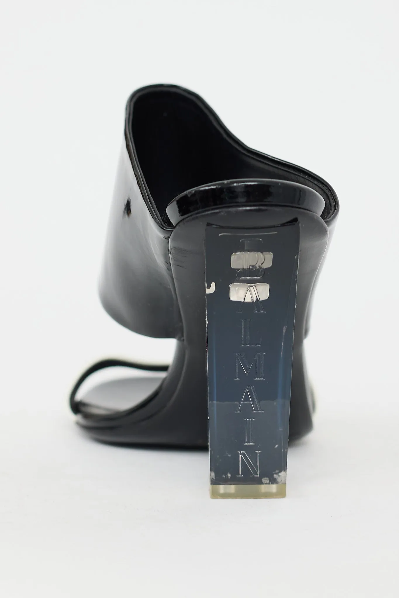Black & White Patent Lory Logo Heel