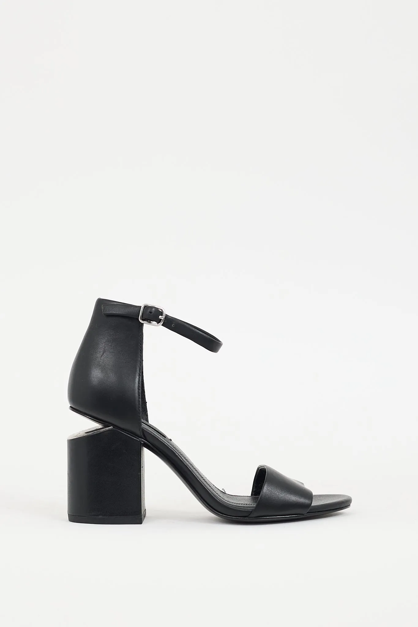 Black Leather Abby Heel