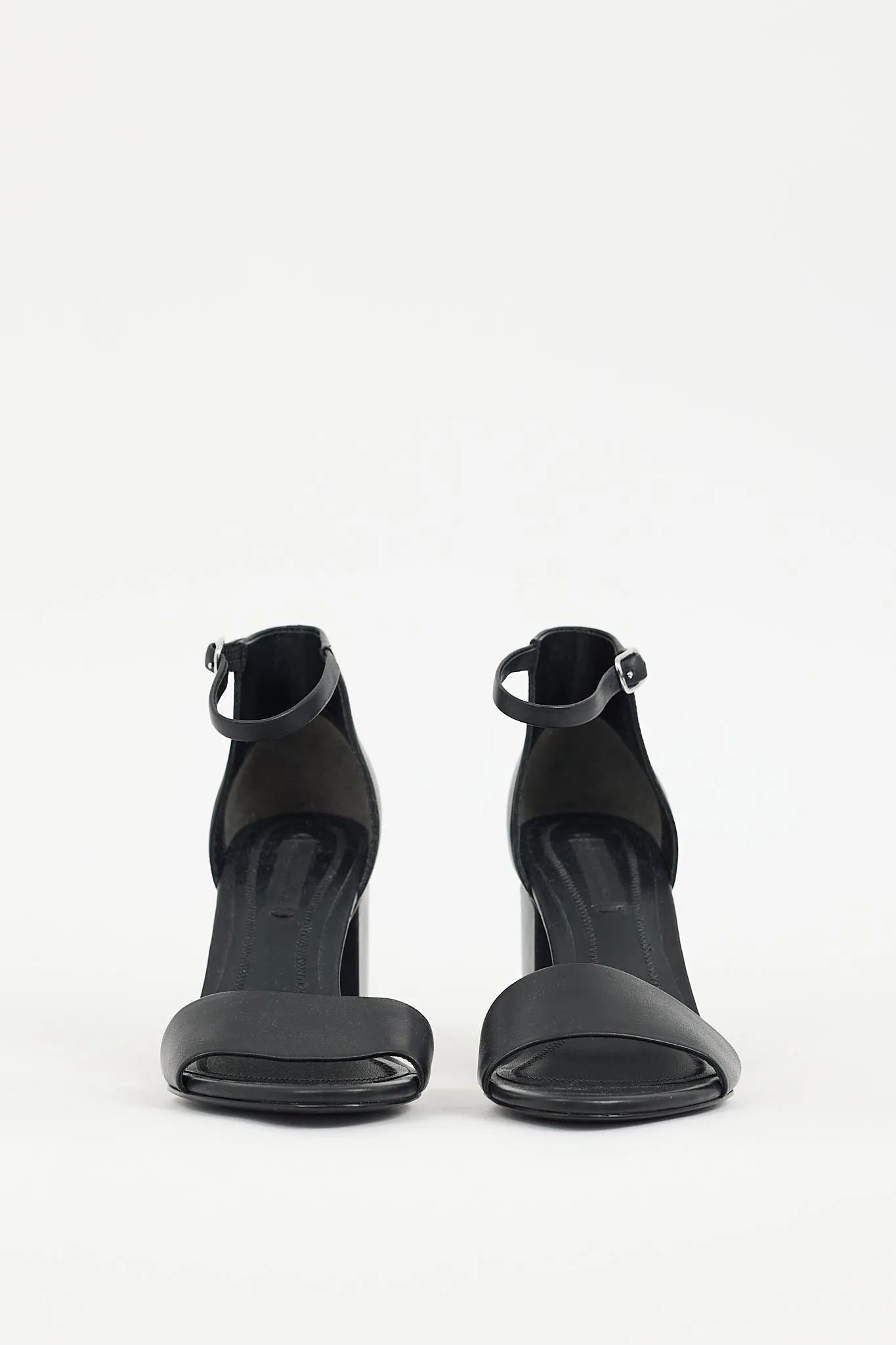 Black Leather Abby Heel