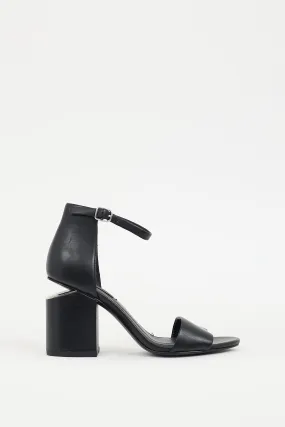 Black Leather Abby Heel