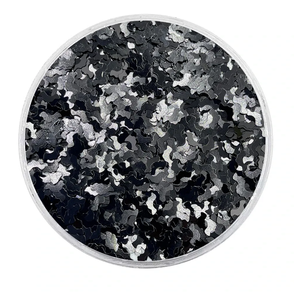Black Metallic Glitter Bats