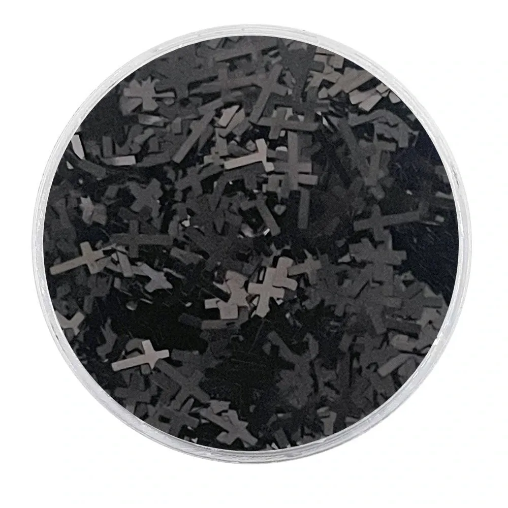 Black Metallic Glitter Glitter Crosses / Crucifixes