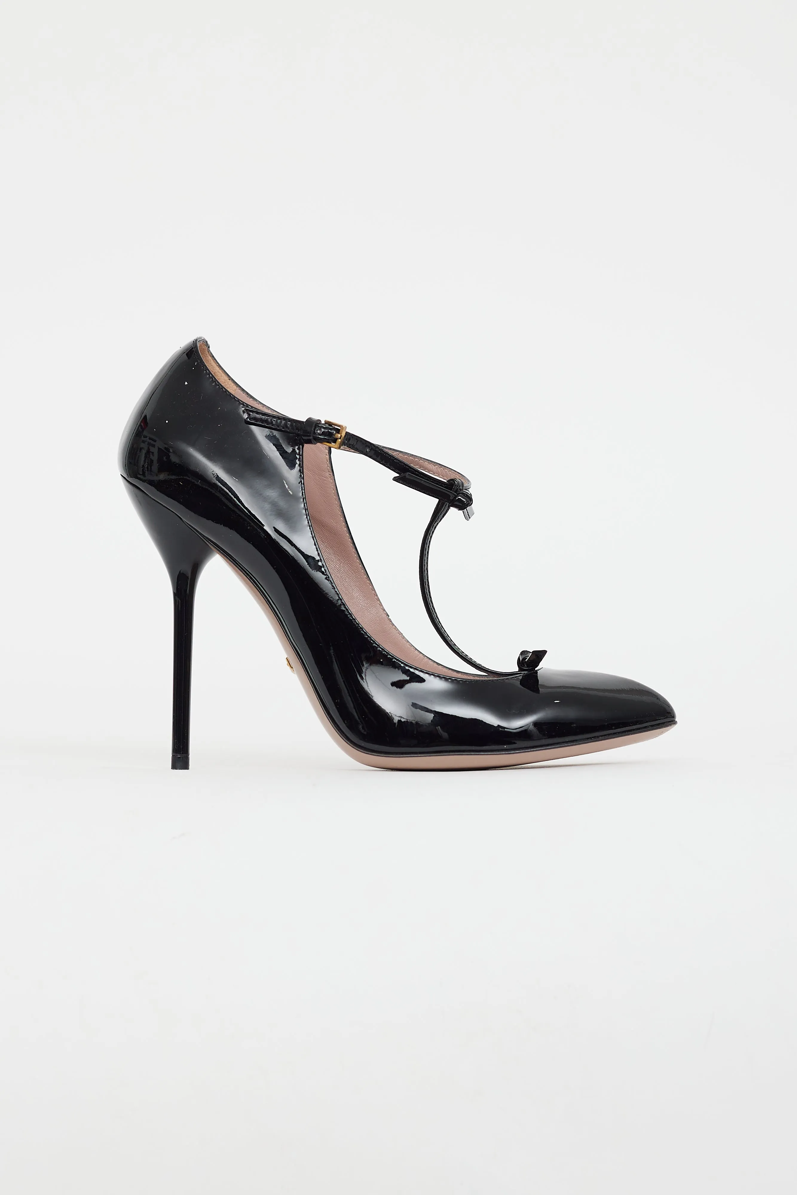 Black Patent Leather Beverly Heel