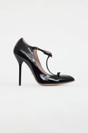 Black Patent Leather Beverly Heel