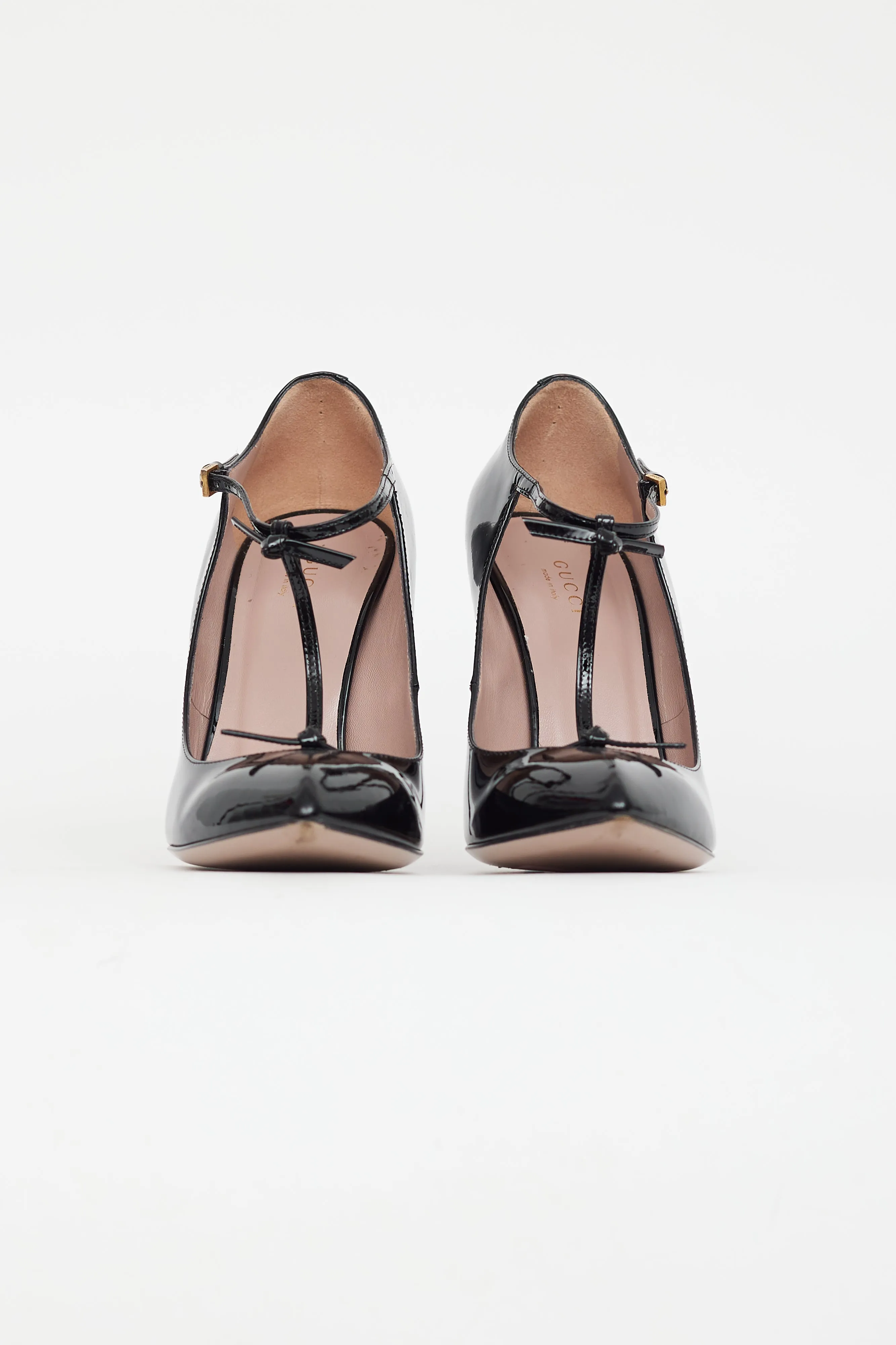 Black Patent Leather Beverly Heel