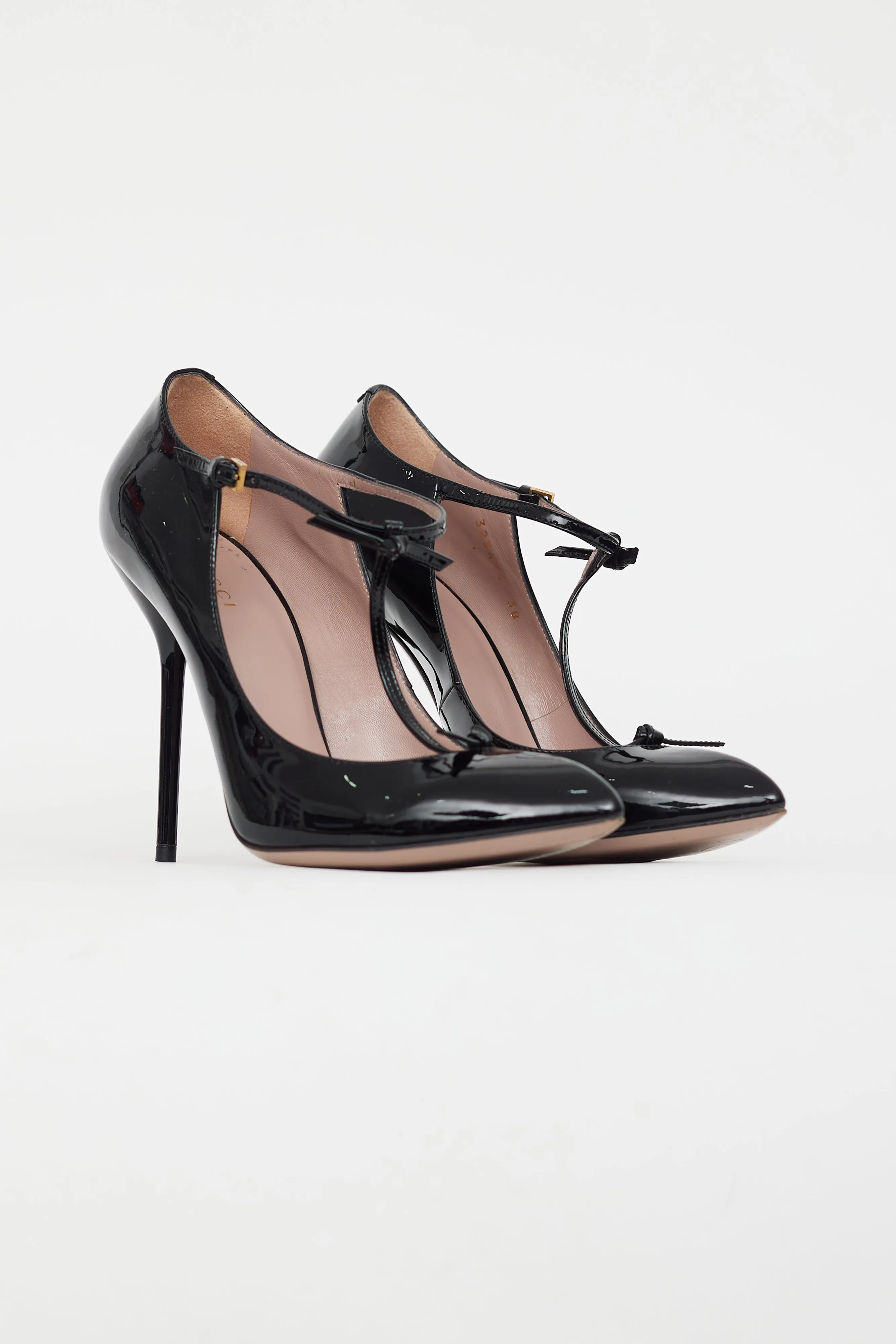 Black Patent Leather Beverly Heel