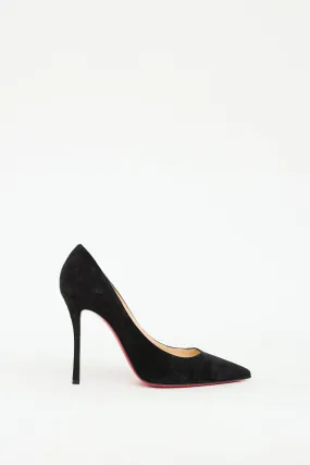 Black Suede Kate Heel