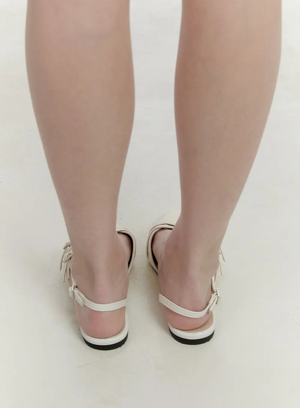 Buckle Faux-Leather Pointed-Toe Heels CF504