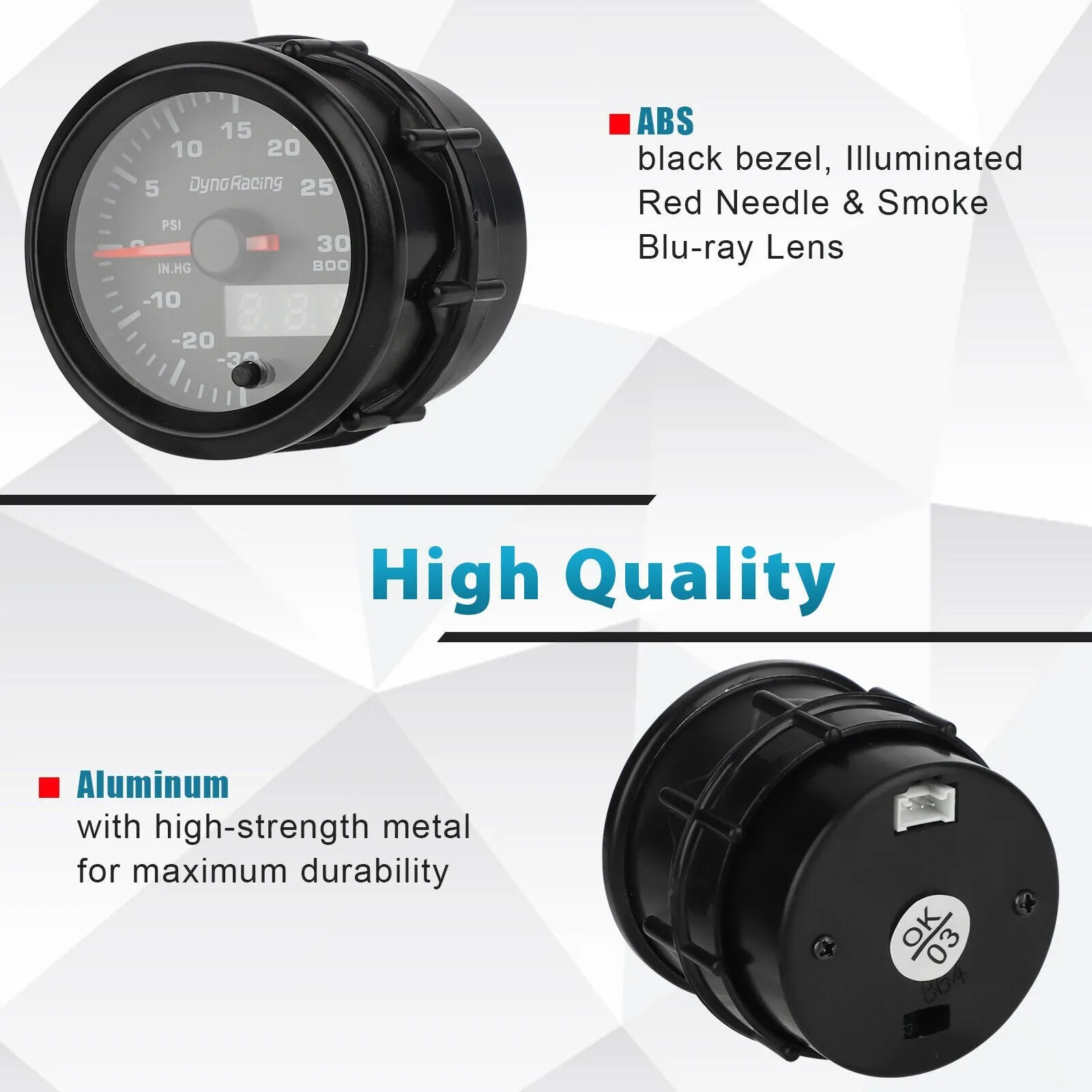 Car Turbo-boost Meter Psi Pressure Gauge 2-inch 52mm Pointer
