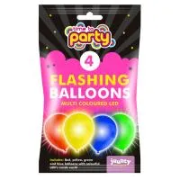 Flashing LED Balloons 4 Pack