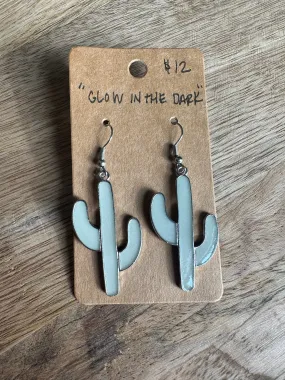 Glow in the Dark Cactus Earrings