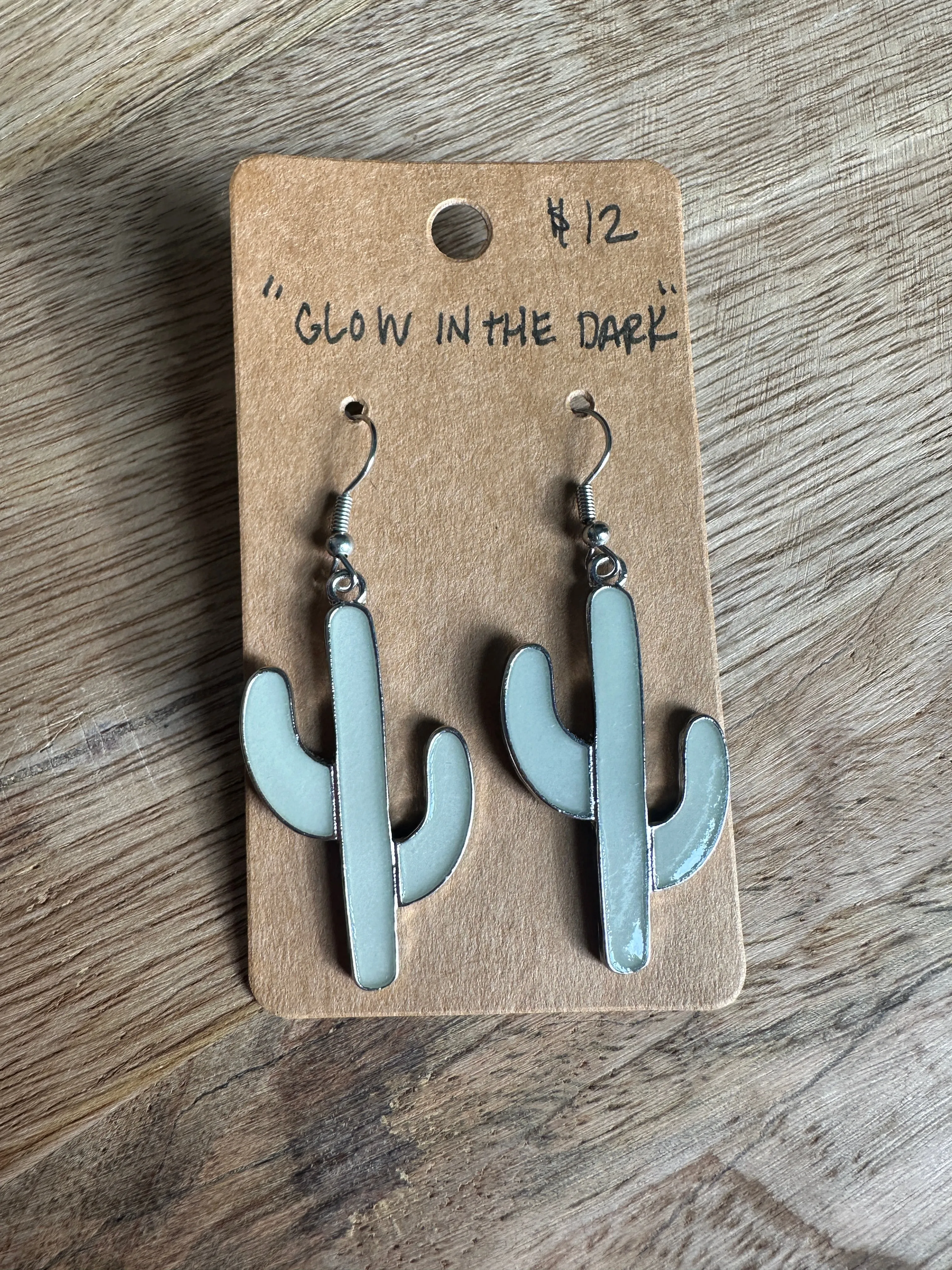 Glow in the Dark Cactus Earrings
