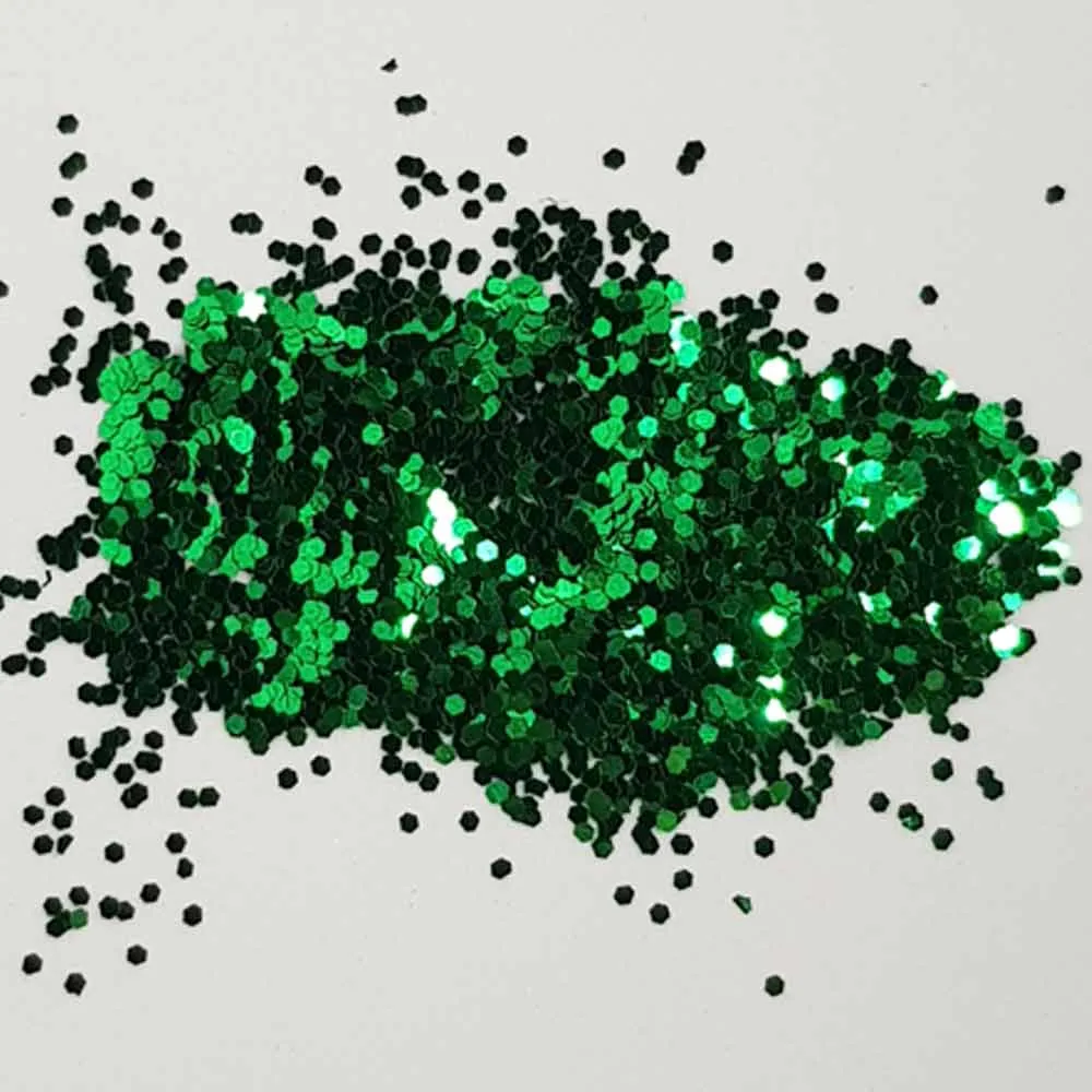 Green Chunky Glitter (Metallic Glitter Mini Hexagons) - Goblin Tears