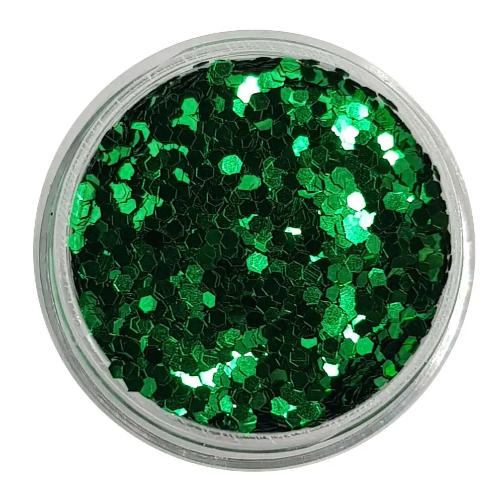 Green Chunky Glitter (Metallic Glitter Mini Hexagons) - Goblin Tears