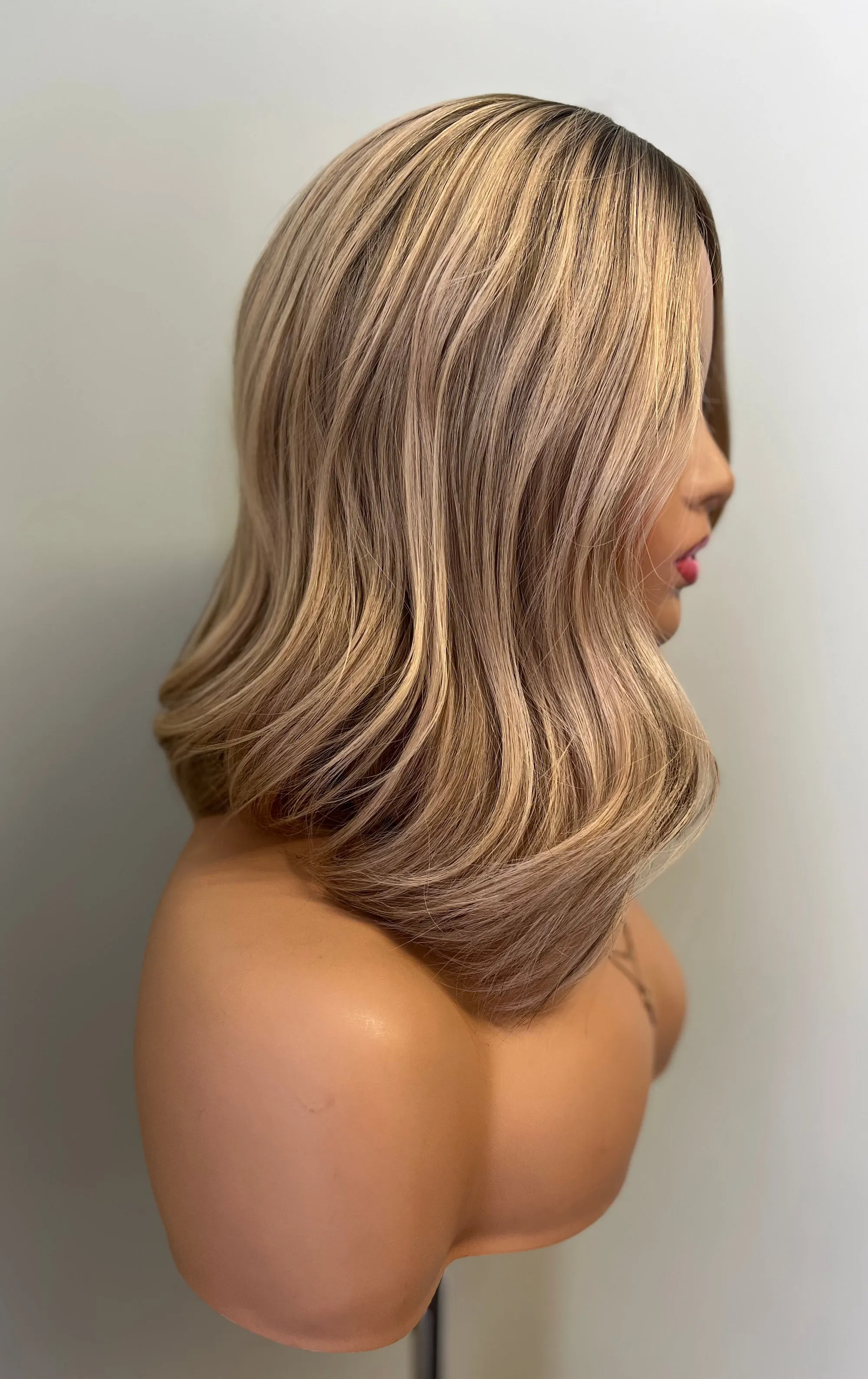 Her Hair My Head | CHARLIE | Super Flat topper | 7x7" base | Silk top | 16" length