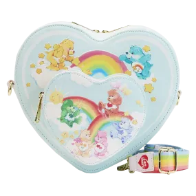 Loungefly x Care Bears Heart Cloud Party Rainbow Glow In The Dark Crossbody Bag