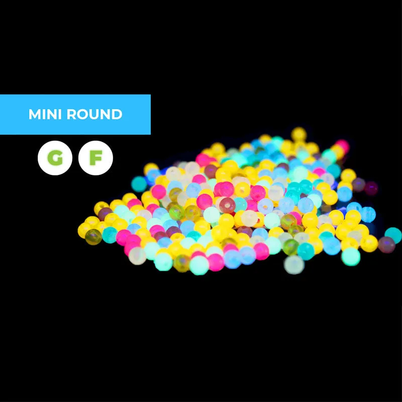 Multicolor Glow-In-The-Dark Round Beads - 3 Size Options | 500g