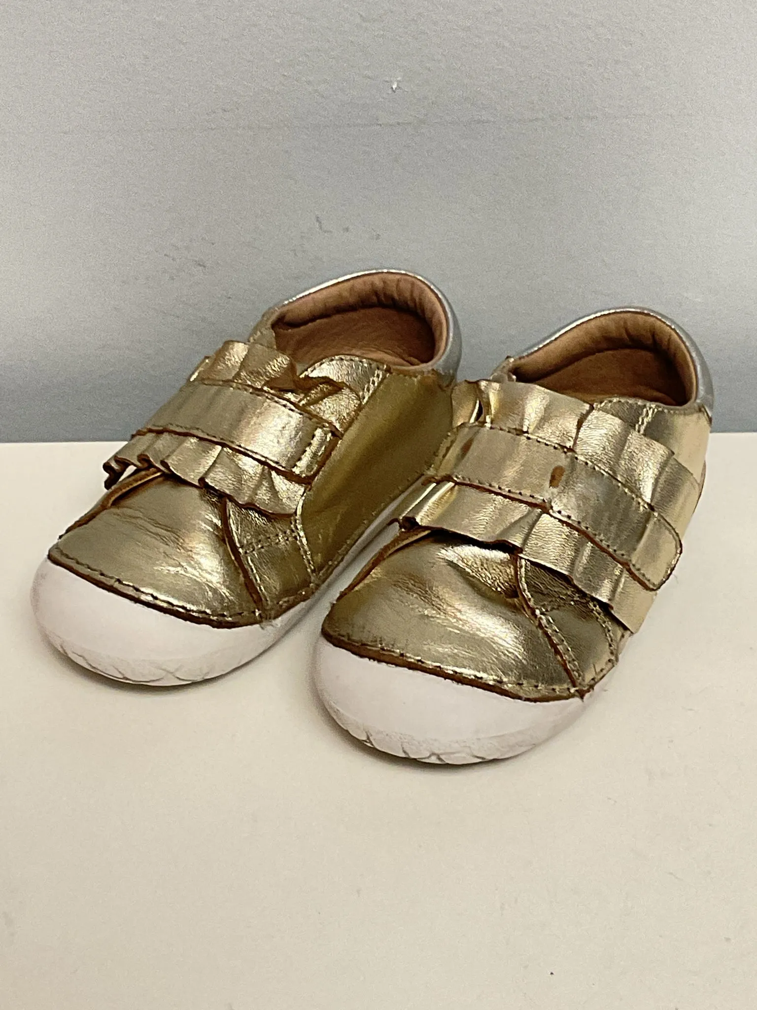 Old Soles Child Shoe Size 8 Gold Shoes