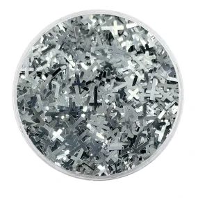 Silver Metallic Glitter Crosses / Crucifixes
