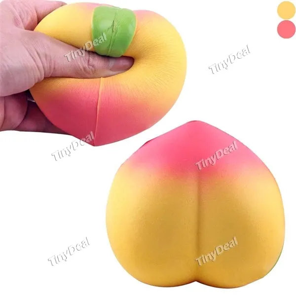 Squishy Simulation Peach Slow Rising Squeeze Vent Finger Toy Stress Relief Reduced Pressure Toys