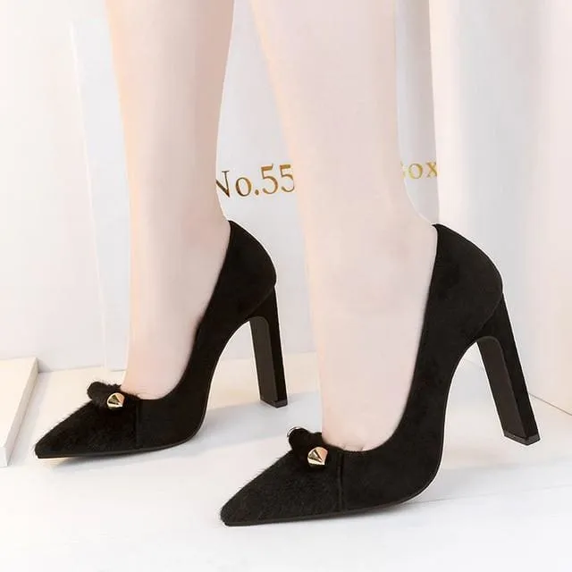 Valentine Pumps Ladies Pointed Toe Red High Heels