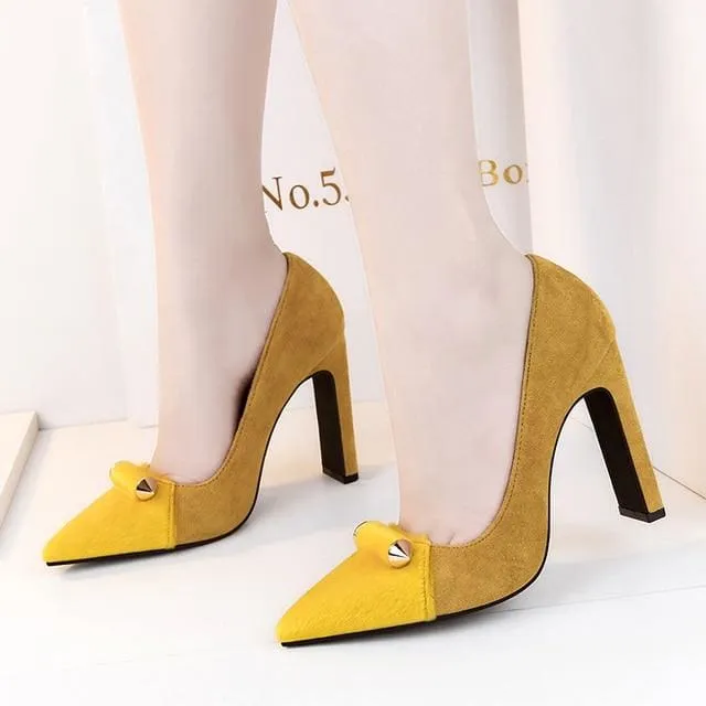 Valentine Pumps Ladies Pointed Toe Red High Heels